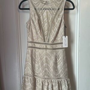 SAYLOR Cream Lace Mini Dress New with Tags